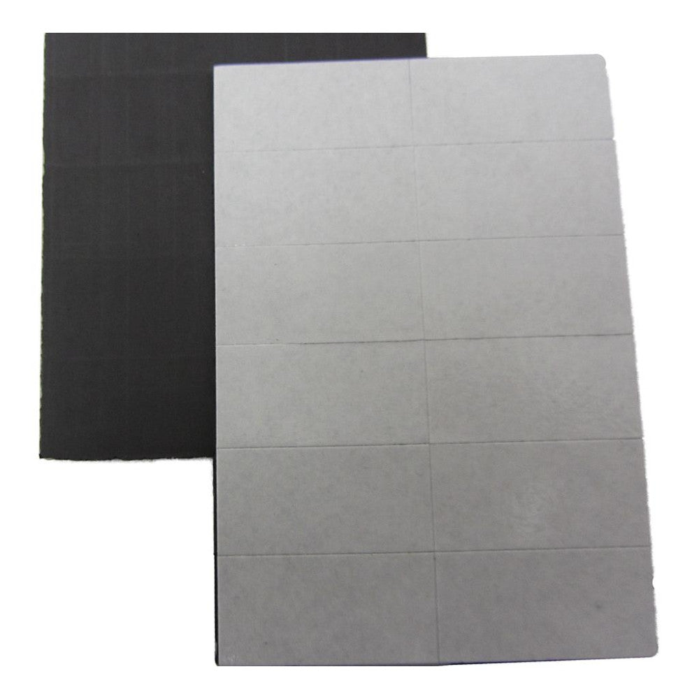 Magnetic Sheet - Self Adhesive Score Cut 25mm x 12.7mm x 0.7mm - 12 Per Sheet