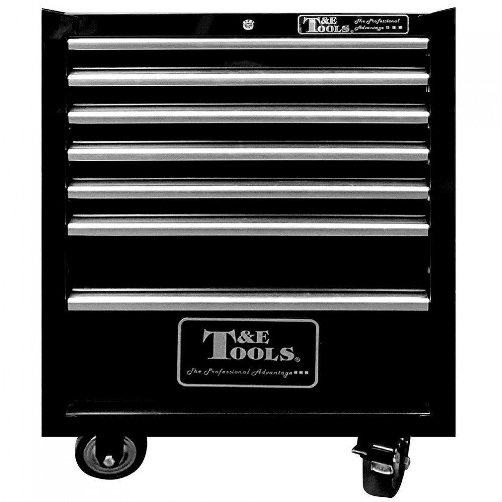 Roller Cabinet 27", 7 Drawer, Black, Godfather Series