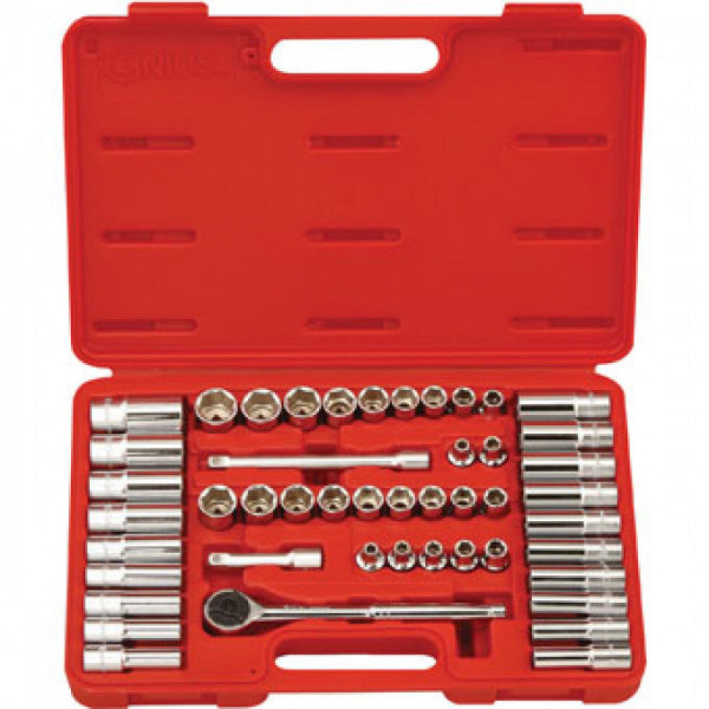 Genius 47Pc 3/8" Drive Metric And SAE Deep Socket Set