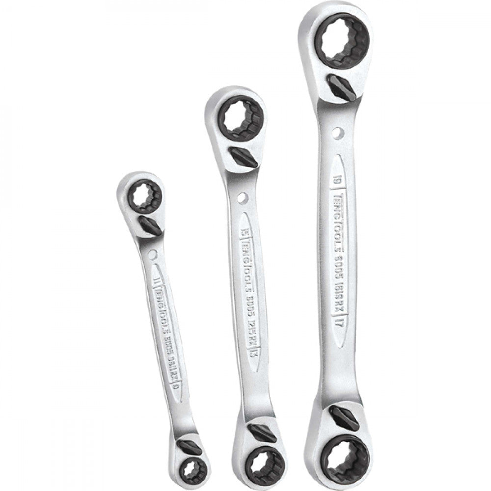 Teng 3Pc Multi-Drive Ratchet Ring Spanner Set