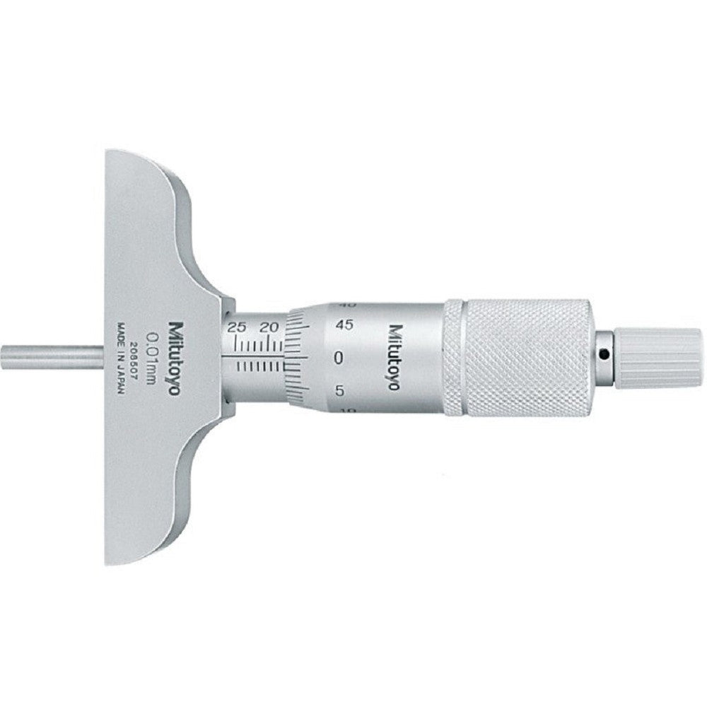 Mitutoyo Depth Micrometer Metric 0mm - 25mm Base Length 63.5mm