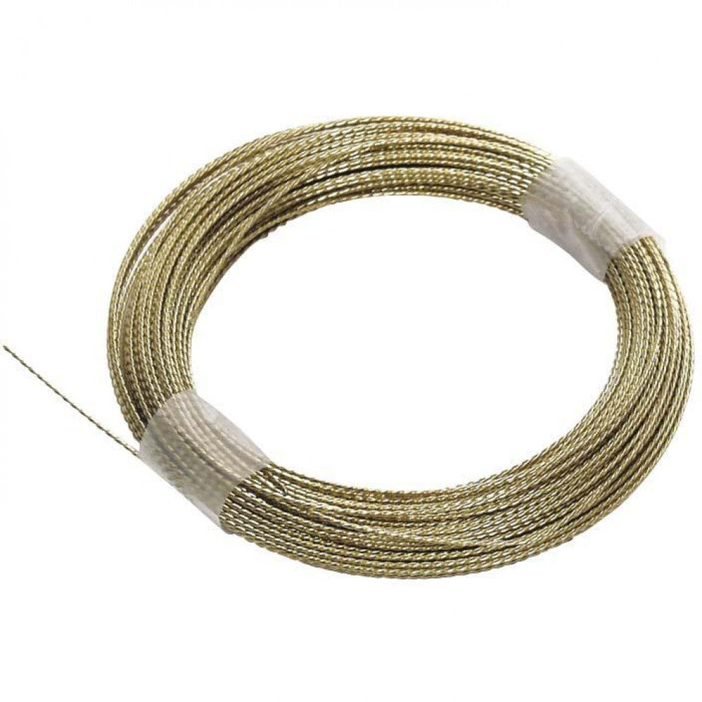 Gold Braided Cut Out Wire Triple Strand 21.95m Roll AT029