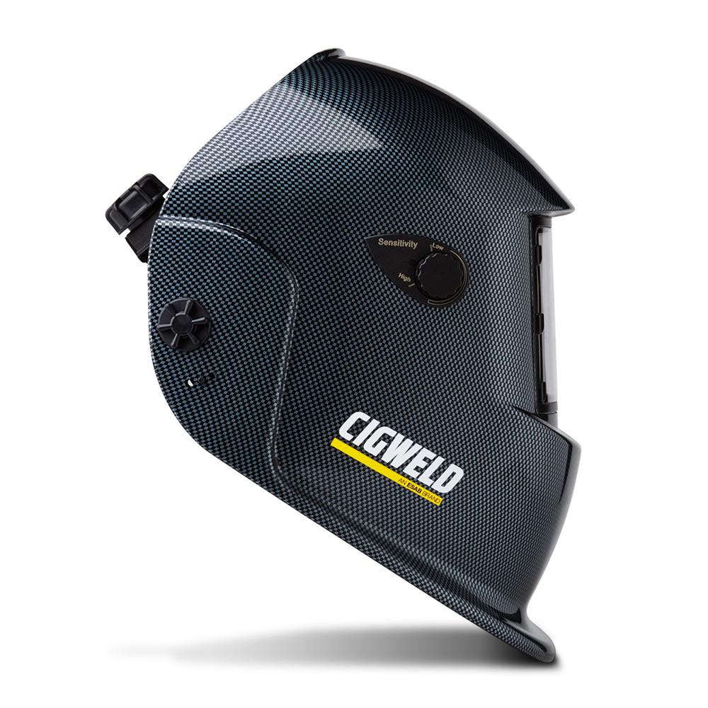 CIGWELD WeldSkill Auto-Darkening Helmet – Carbon Fibre