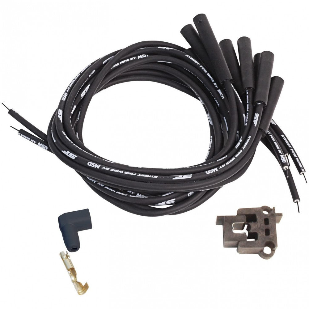 MSD Lead Set 8mm Black 180 Degree – Street Fire Set#MSD5551