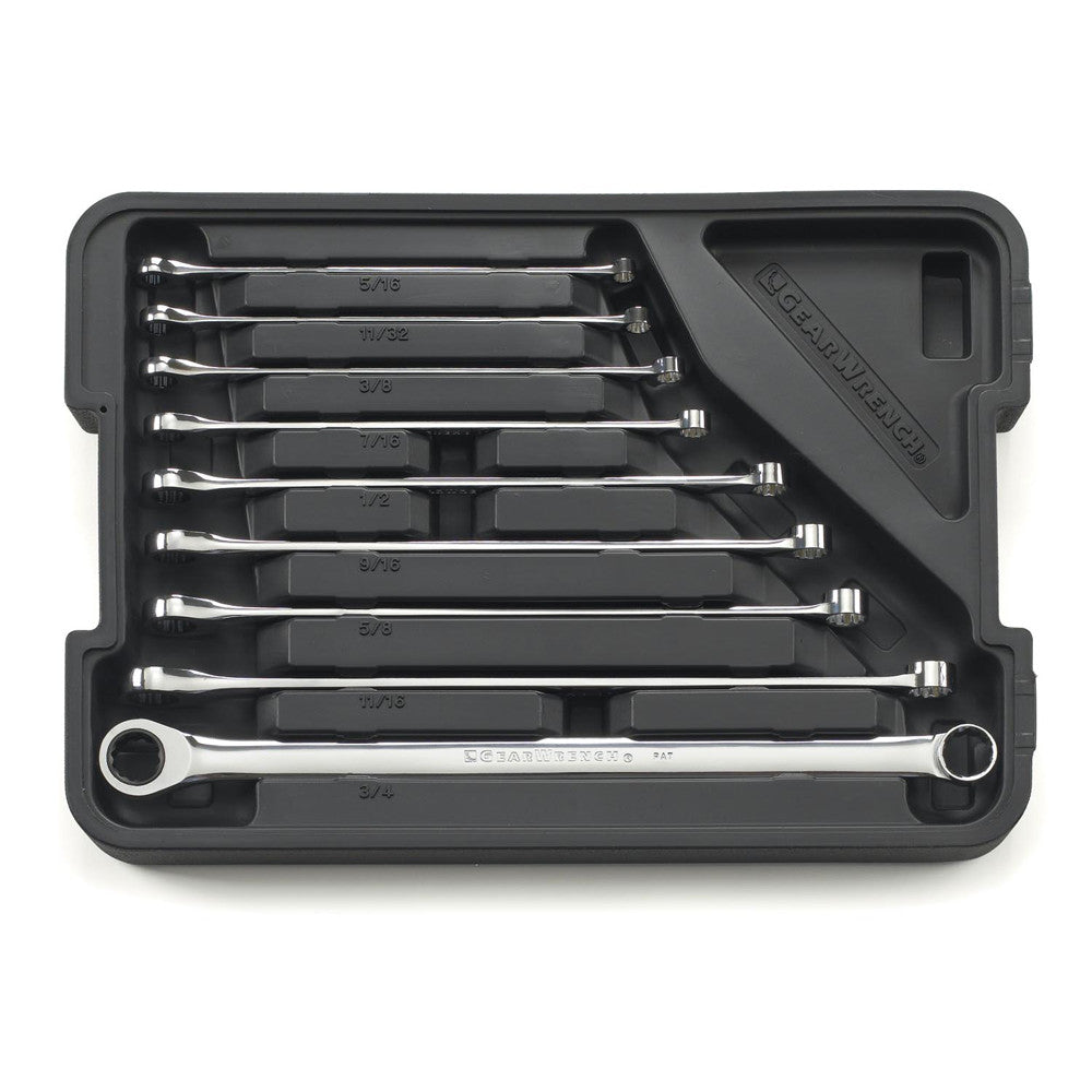 GEARWRENCH 9 Pc. SAE XL GearBox™ Double Box Ratcheting Wrench Set