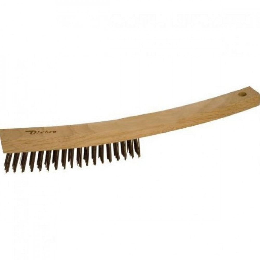 4 Row Carbon Steel Scratch Brush, Wooden Handle GM5020