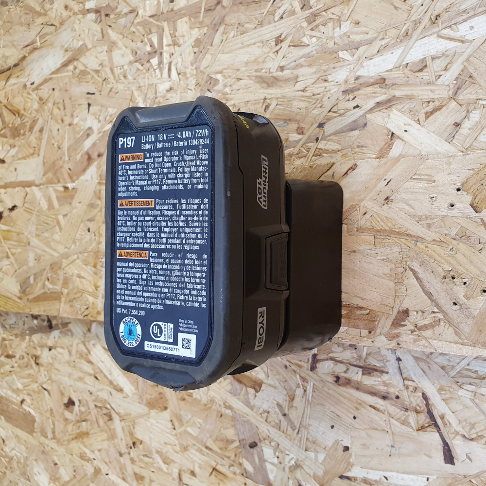 StealthMounts BLACK BATTERY MOUNT FOR RYOBI 18v ONE - 4 Pack