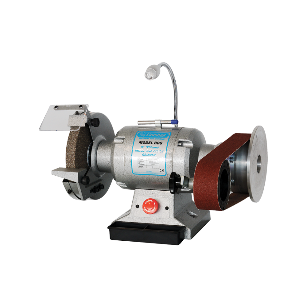 Linishall 8" Grinder With Belt/Disc Attachment