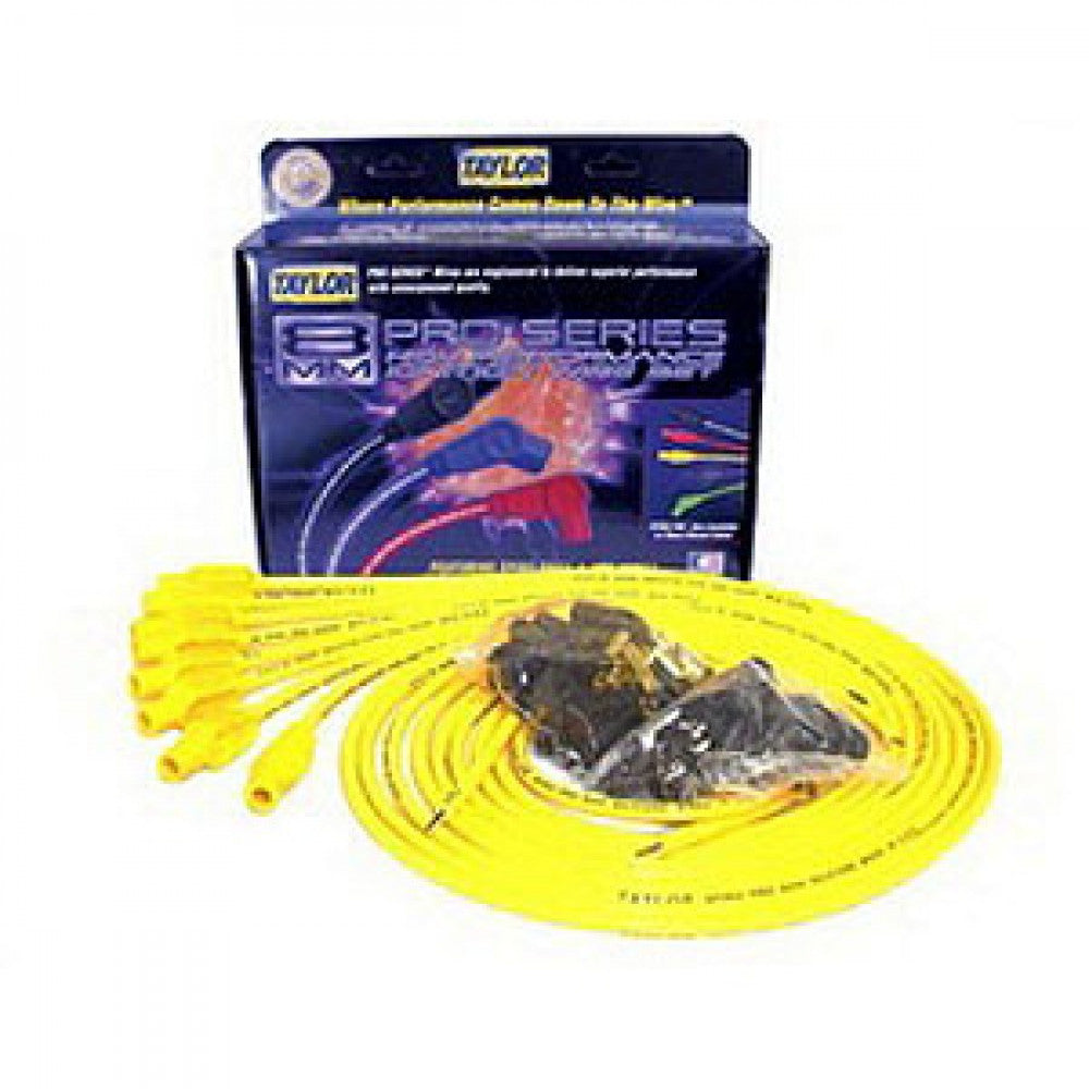Taylor HT Ignition Leads 8mm YELLOW Straight #73455