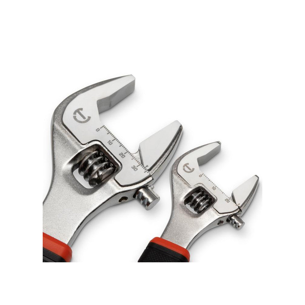 Crescent 2 Piece 6 Inch & 10 Inch Quick-Fit-Jaw Adjustable Wrench Set