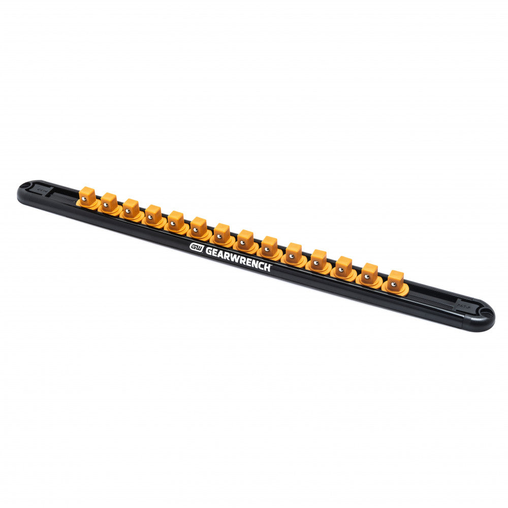 GEARWRENCH 3/8" Drive Magnetic Socket Rail Includes 14 Clips