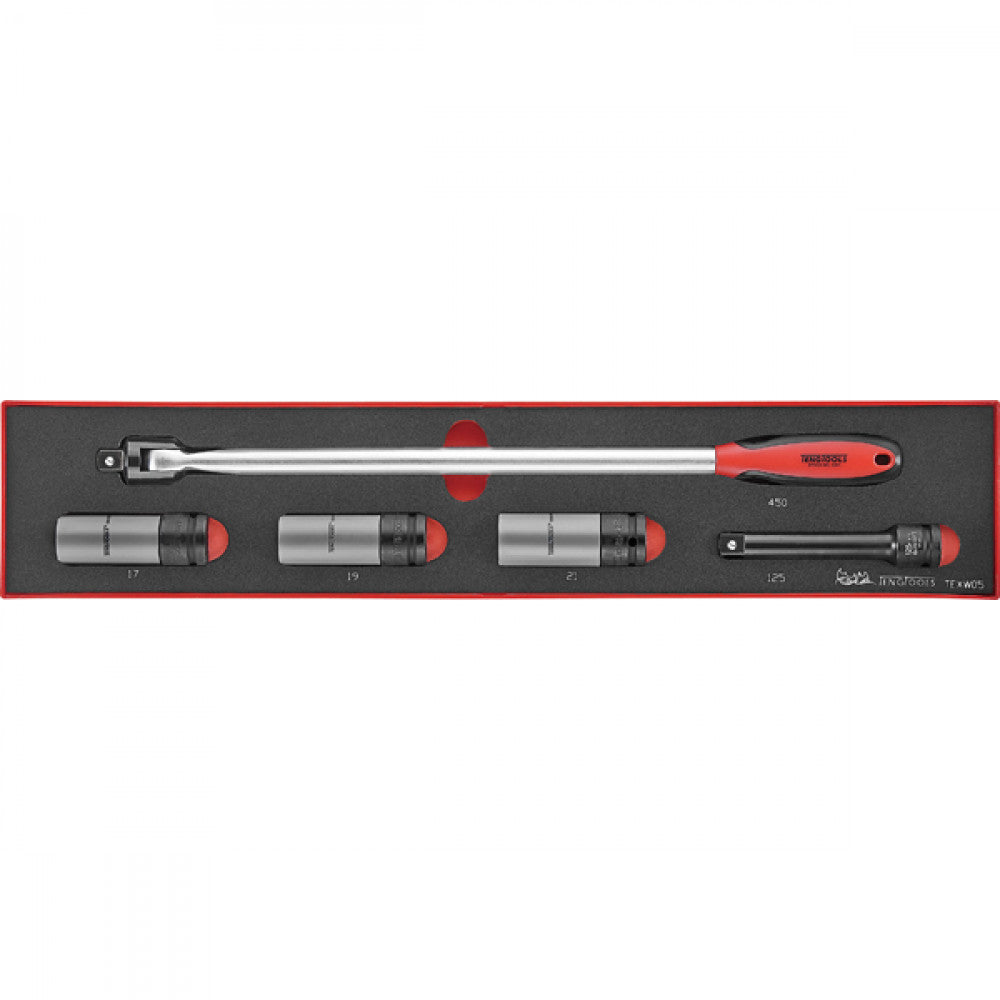 5Pc Automotive Wheel Tool Set W/Sockets