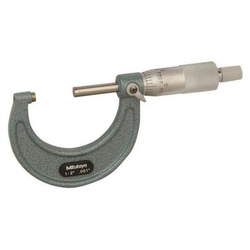 Mitutoyo Outside Micrometer 1-2" x .001" Ratchet Stop