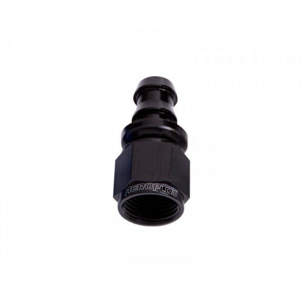 Aeroflow -6 Straight Push Lock Fitting Black