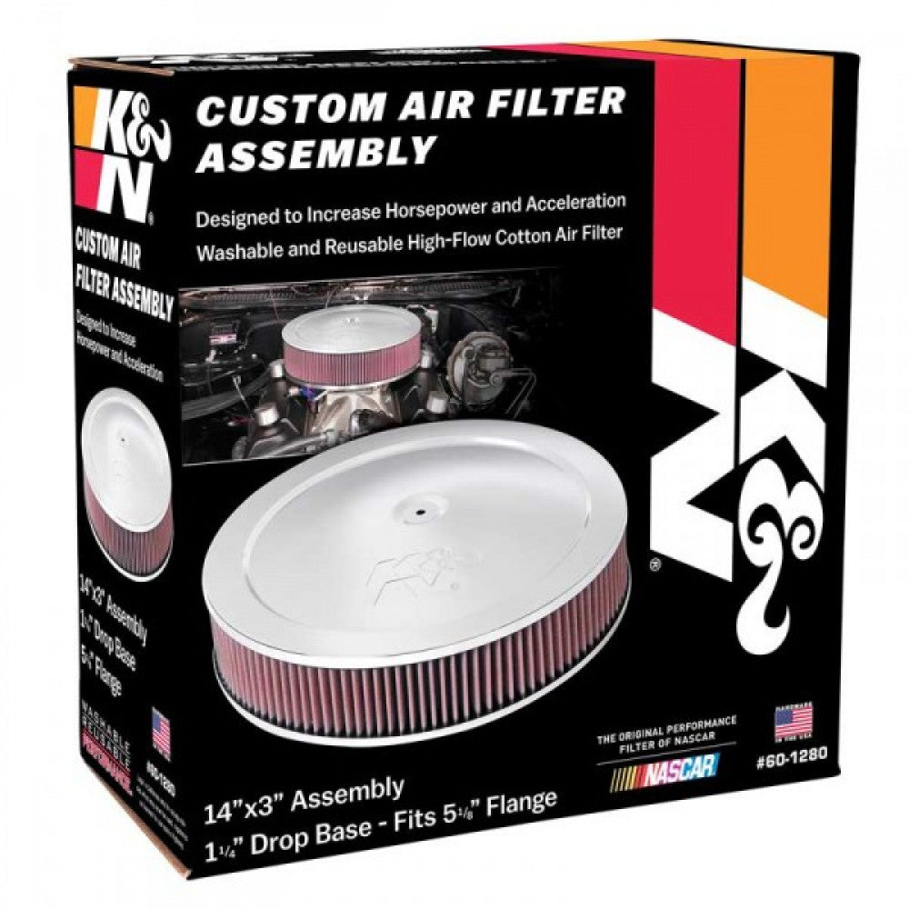 K&N Chrome 14x3 Air Cleaner #60-1280