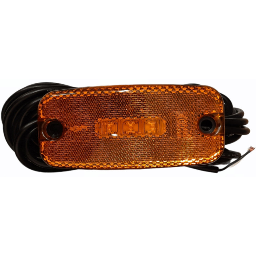 Amber Rectangular LED Multi Volt Marker Light - 110 x 50mm