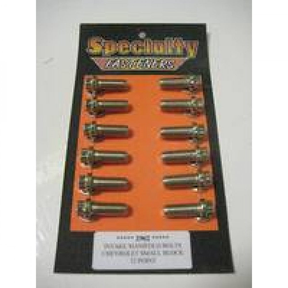 Intake Manifold Bolt Kit SB Chev Chrome #2902C