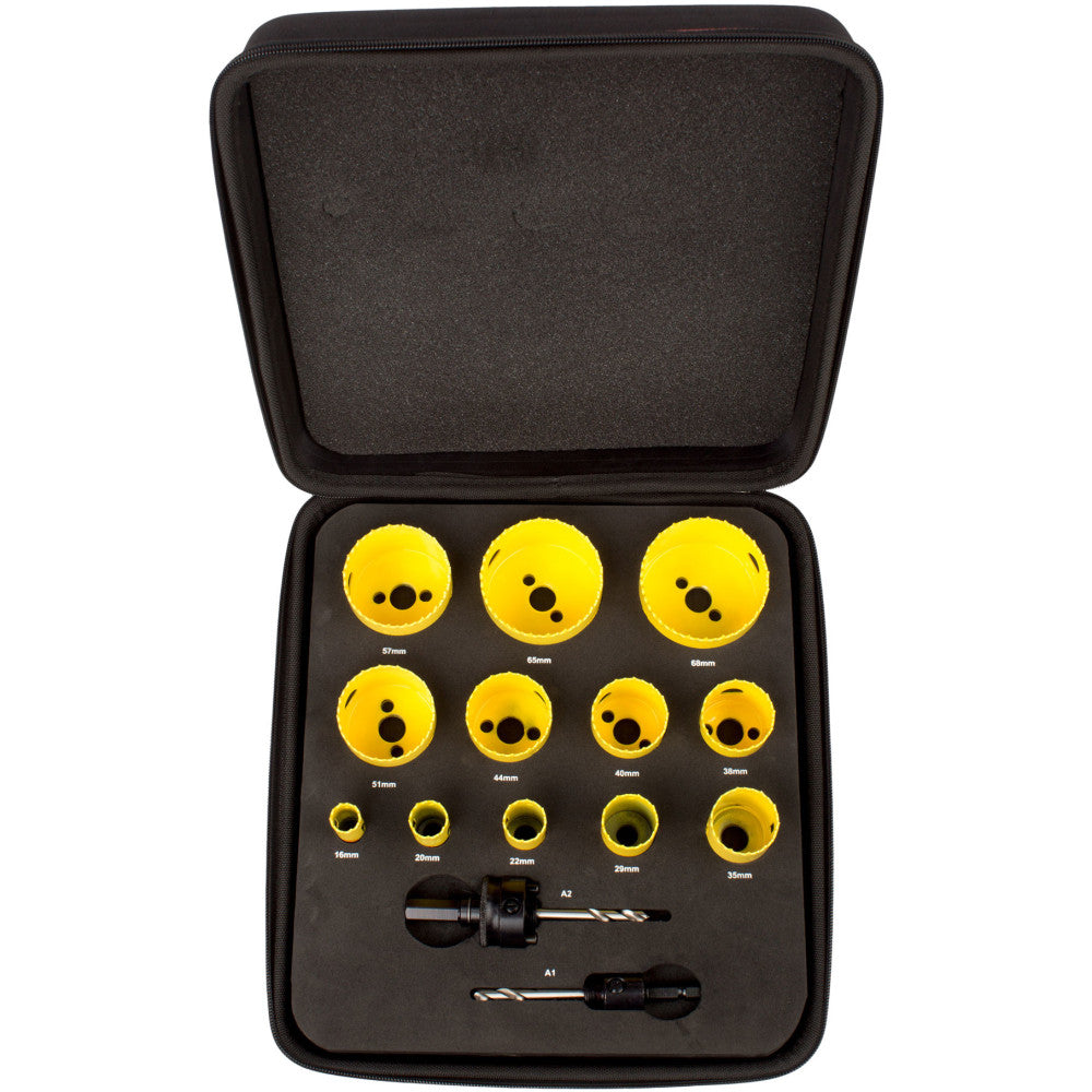 Starrett Fast Cut Electricians & Plumbers Hole Saw Kit (16-68mm)