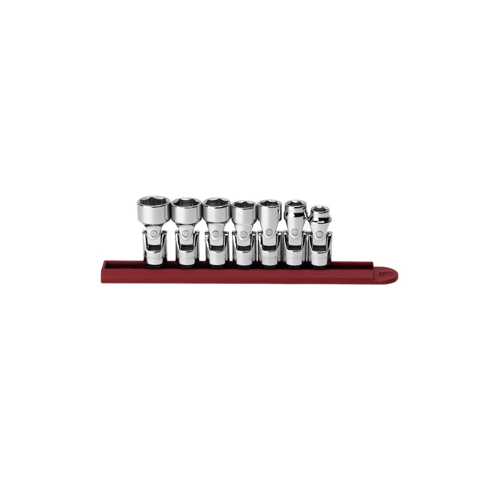 GEARWRENCH Socket Set 3/8" Drive Flex 6pt BlowMold Case SAE 7Pc