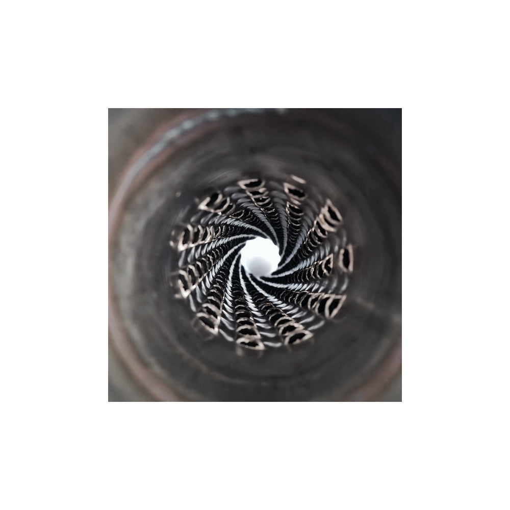 2.5" Inlet/Out 18" Body Resonator Stainless Wool Packed (304 Stainless)