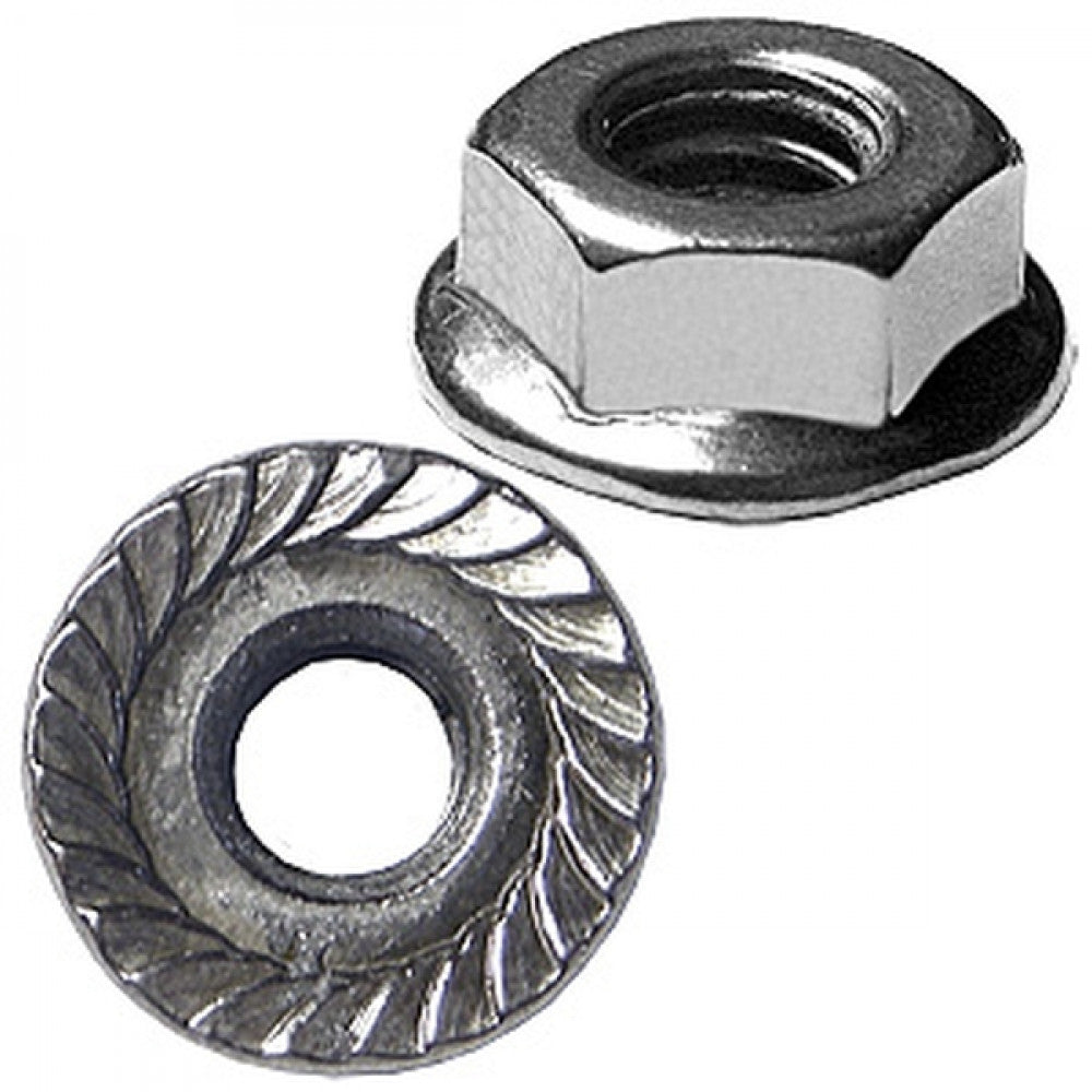 Flange Nut Serrated ZP Gr 5 UNC 3/8 x 50pc