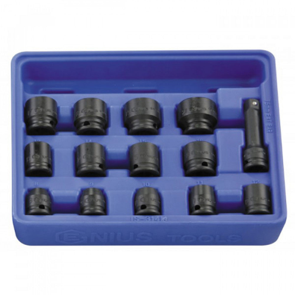 Genius 14Pc Metric Impact Socket Set