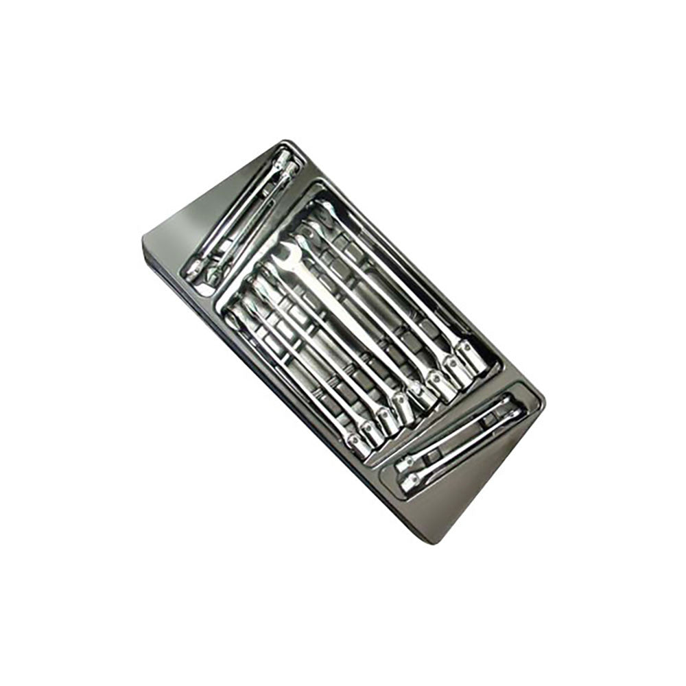 T&E Tools 12Pc Mm Combination Flex Box Wrench Set