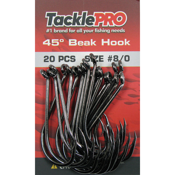 Tacklepro 45Deg. Beak Hook #8/0 - 20Pc