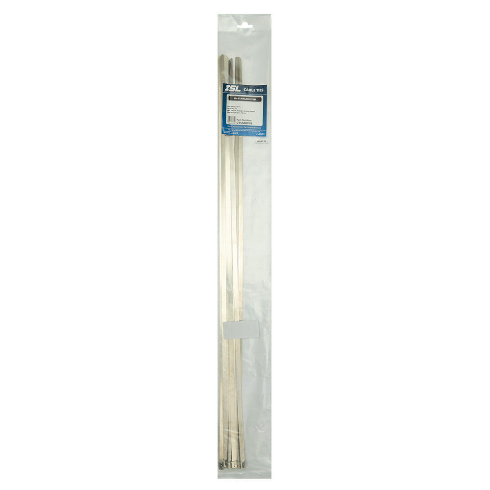 Isl 800 x 7.9mm 316 Stainless Cable Tie - 10 Pack
