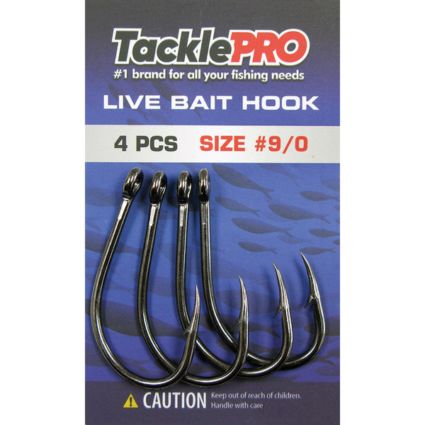 Tacklepro Live Bait Hook #9/0 - 4Pc