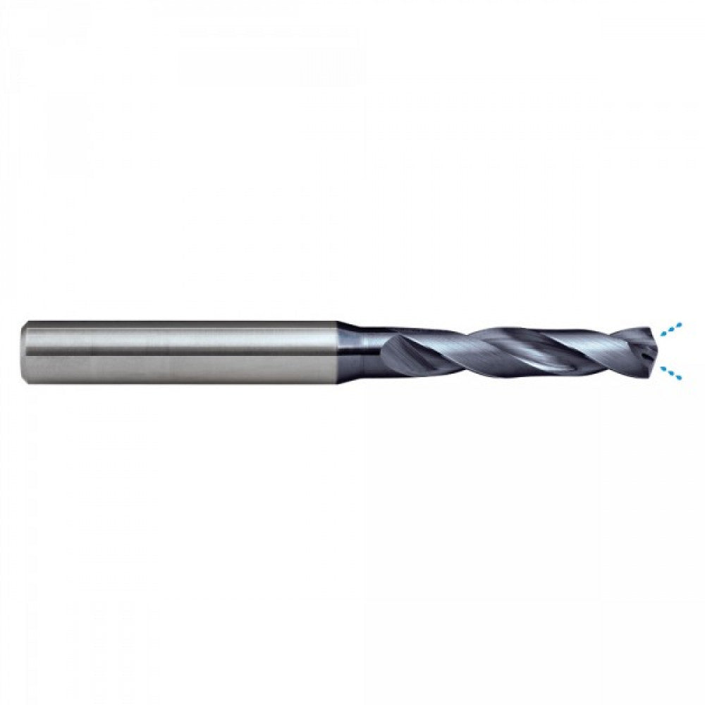 8.0mm 5xD Carbide Drill AlCrN Coated
