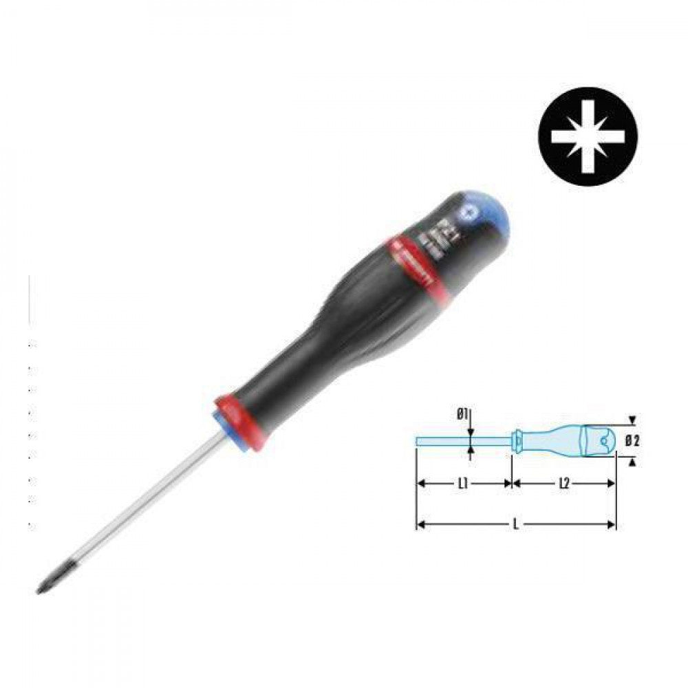 Screwdriver PZ 2 x 125mm Facom AWDH2x125 Protwist