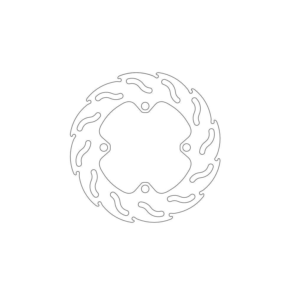 Brake Rotor Moto Master Flame Rear Kawasaki Kx85 01-21 Kx100 01-21