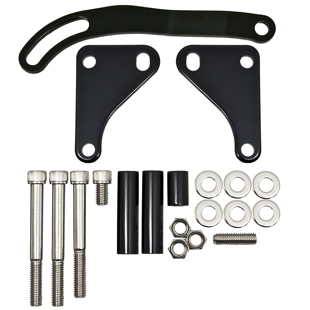 Chev SB Power Steering Pump Bracket Kit - Black