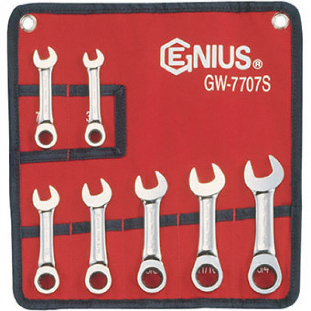 Genius 7Pc 3/8-3/4" Gear Wrench Set