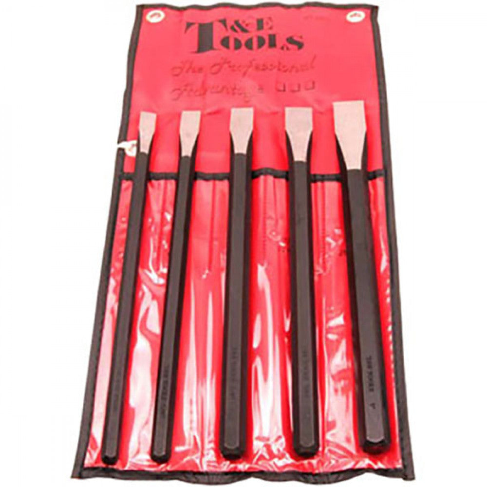 T&E Tools 5Pc Long Cold Chisel Set