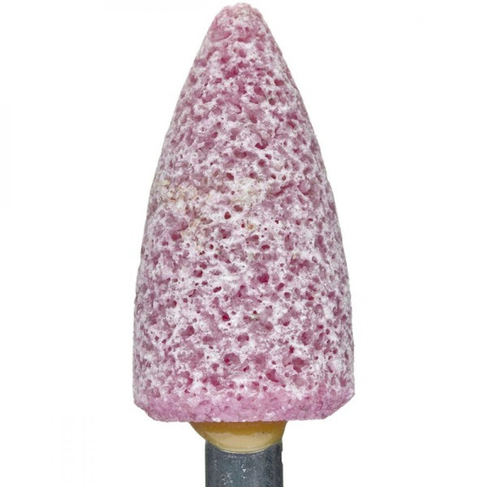 A12 Mounted Point PA60PV Pink Aluminium Oxide 6mm Shank For Steel & Iron