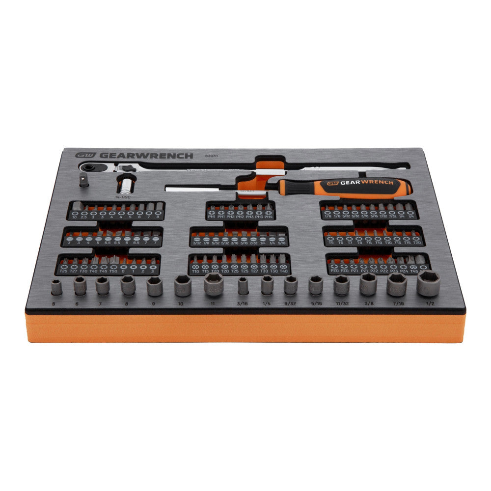 GEARWRENCH 106Pc 1/4in. Drive Micro Bits Set In EVA Tray
