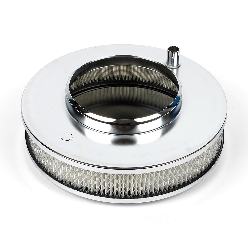 Air Cleaner Chrome 10 x 2" Raised Base Paper Element