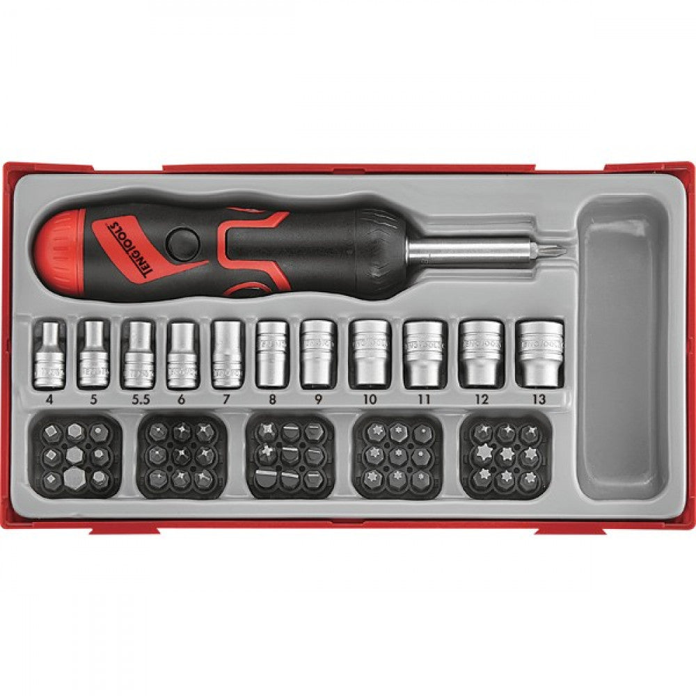 Teng 64Pc Md Rat S/Driver Bits & Skt Set-Tc-Trayâ„¢