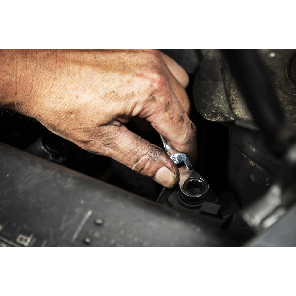 GEARWRENCH 7Pc 90Tooth 12Point SAE Stubby Flex Ratcheting Combination Wrench Set