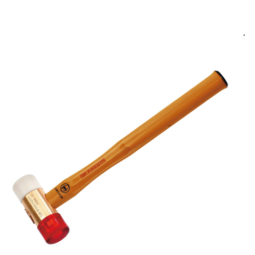Hammer Brass Head C/w Red Polyurethane & White Nylon Tips 12oz Facom 208A.32CBA