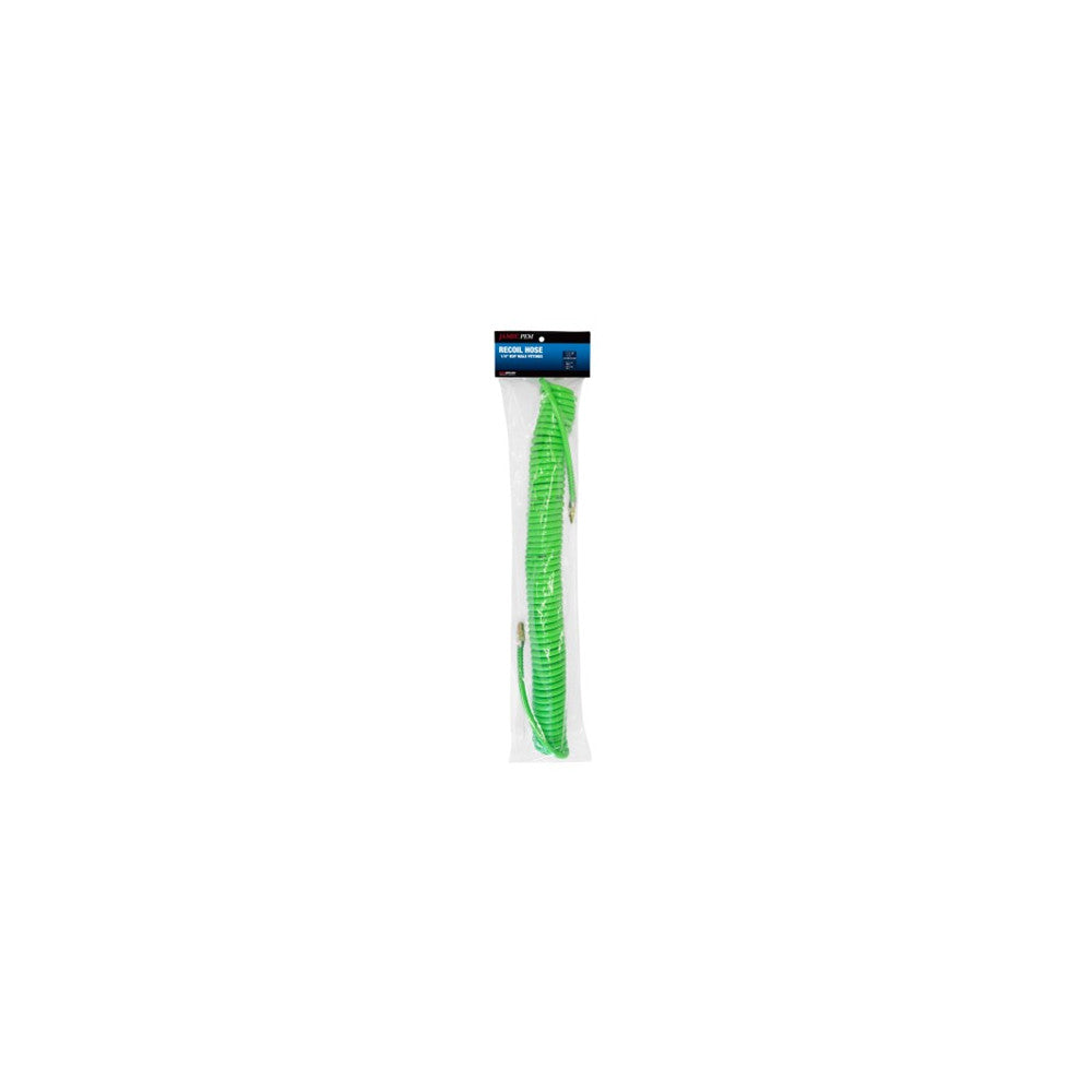 Jamec Air Hose High Vis PU Coil 10mm x 6.5mm X10m