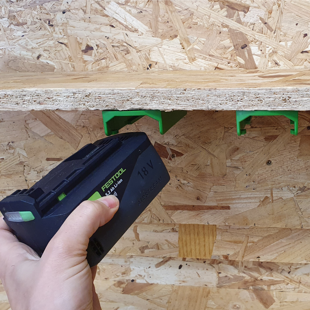 StealthMounts GREEN BATTERY MOUNT FOR FESTOOL 18v - 6 Pack