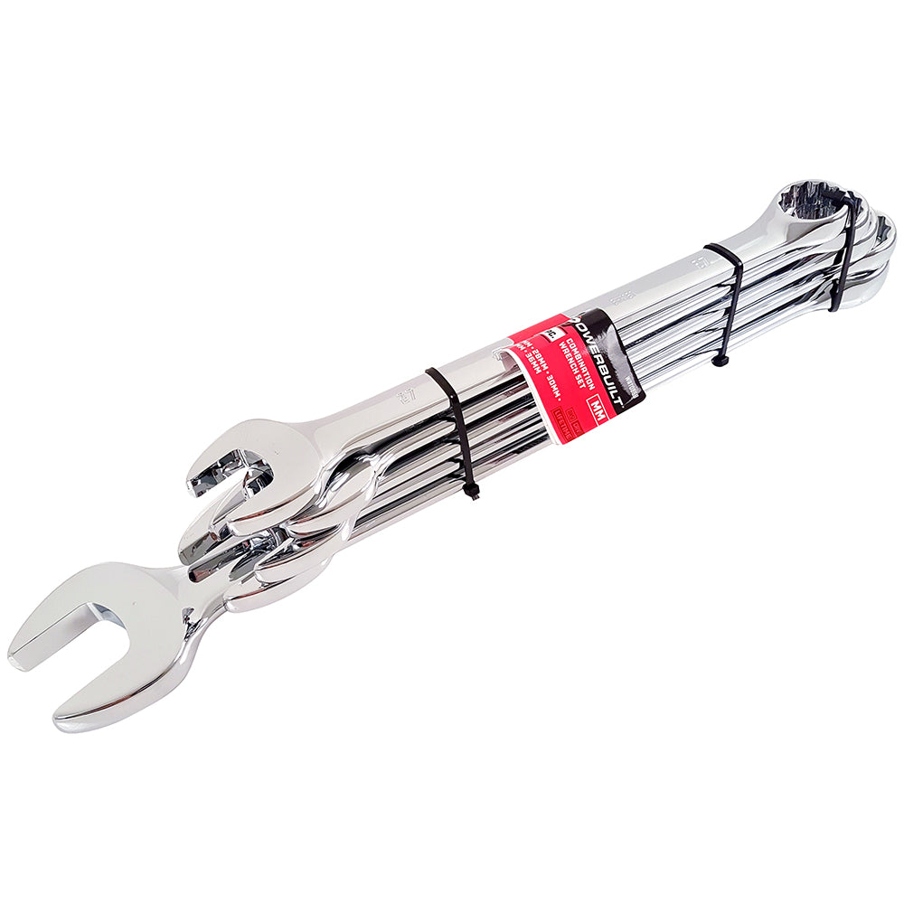 Powerbuilt 5pc Metric Jumbo R&OE Fully Polished Spanner Set