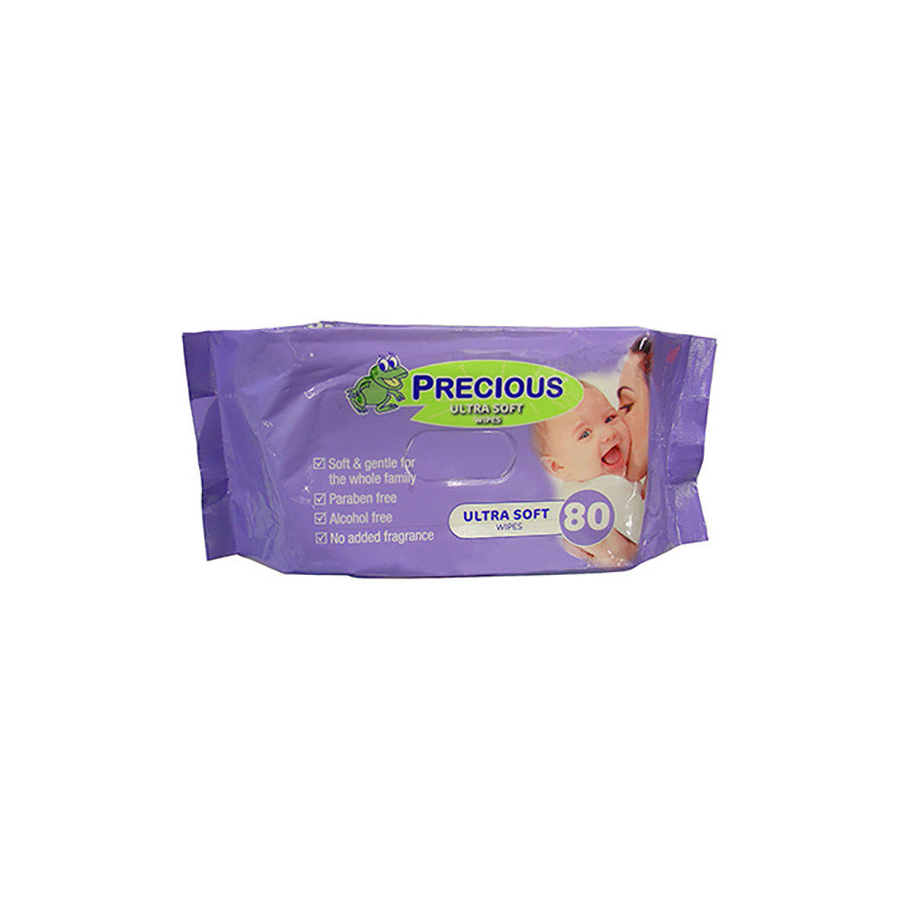 Precious Ultra Soft Wipes 80s, 1 Carton (12 x 80s)