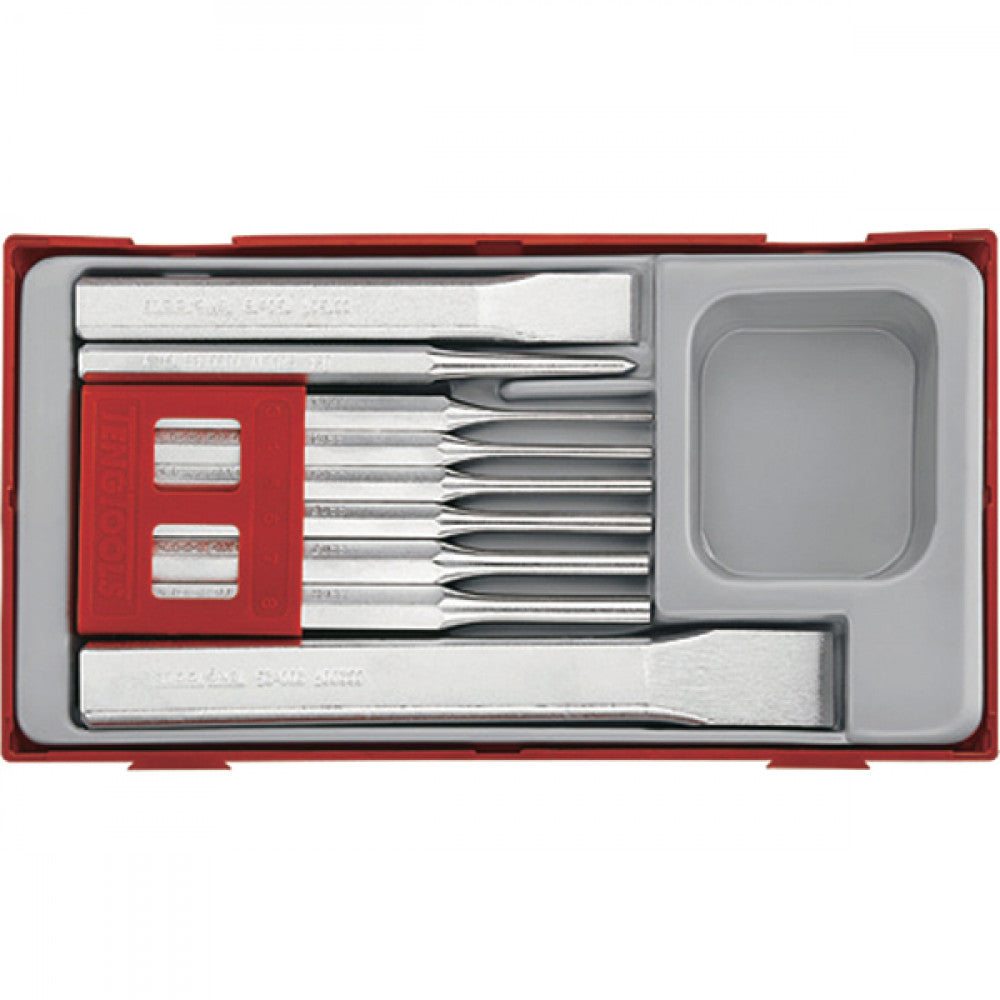 Teng 9Pc Pin Punch & Chisel Set - Tc-Tray