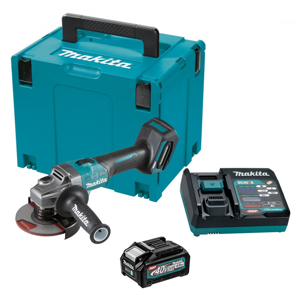Makita 40Vmax XGT Brushless 125mm (5") Slide Switch Angle Grinder - KIT