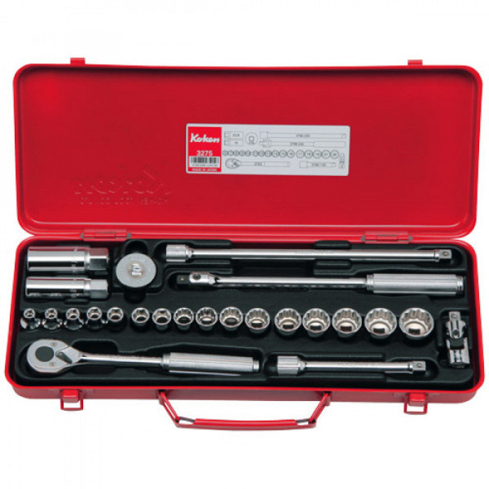 Koken 3/8" Dr Socket Set 24pc 6 22mm