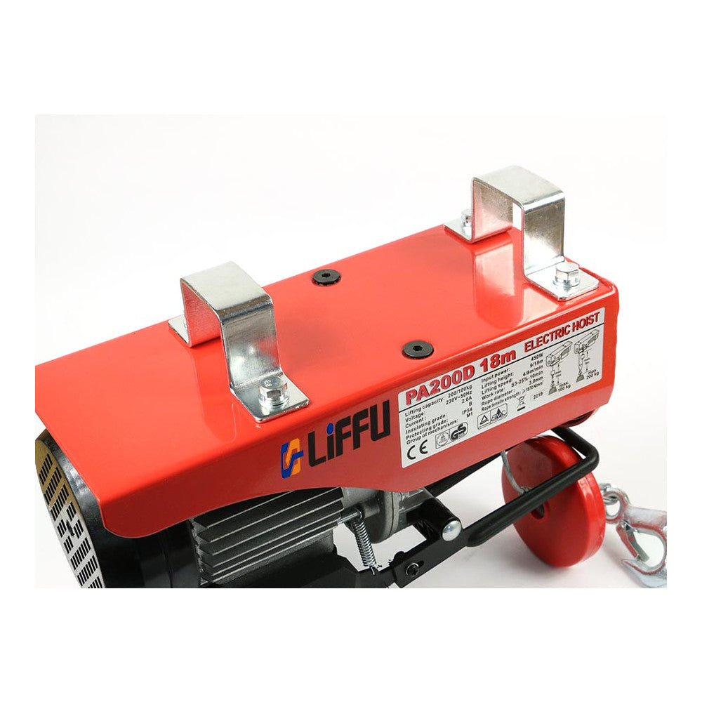 Liffu Electric Hoist 230V Wire Rope 18m 1000Kg PA1000 With Remote Control